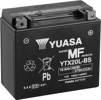 Yuasa YTX20L-BS - Стартерная аккумуляторная батарея, АКБ abcparts.ee