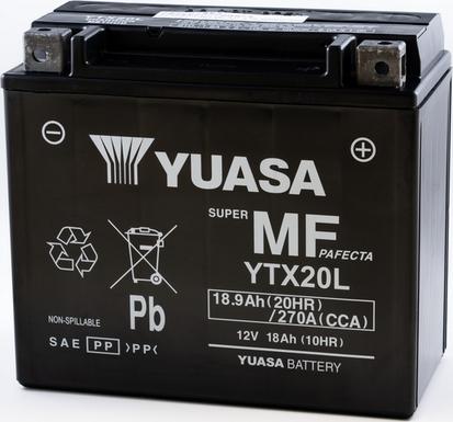 Yuasa YTX20L - Стартерная аккумуляторная батарея, АКБ abcparts.ee