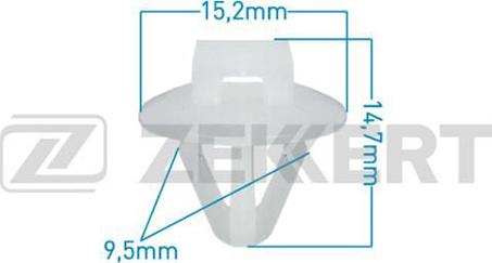 Zekkert BE-1020 - Зажим, клипса, молдинг abcparts.ee