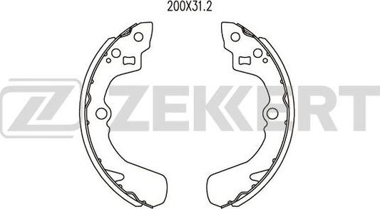 Zekkert BK-4090 - Комплект тормозных колодок, барабанные abcparts.ee
