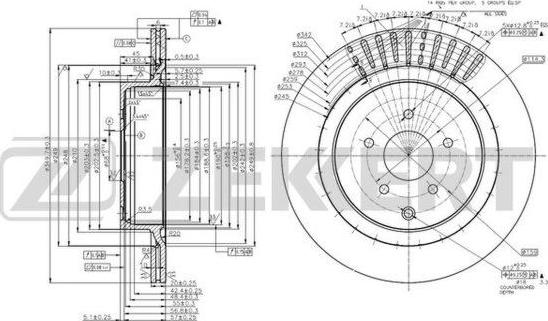 Zekkert BS-5993 - Тормозной диск abcparts.ee