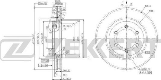Zekkert BS-5945 - Тормозной диск abcparts.ee