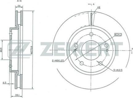 Zekkert BS-5408 - Тормозной диск abcparts.ee