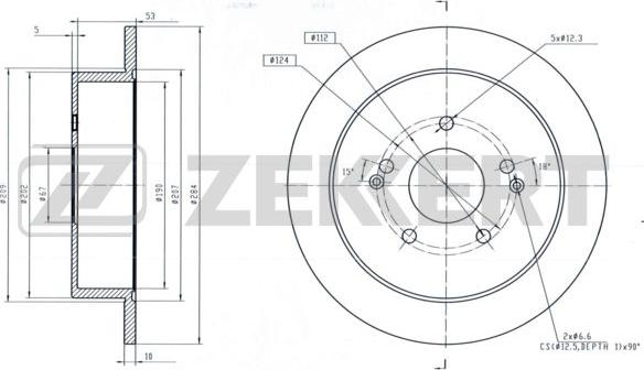 Zekkert BS-5668 - Тормозной диск abcparts.ee