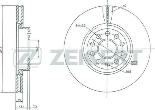 Zekkert BS-5016 - Тормозной диск abcparts.ee