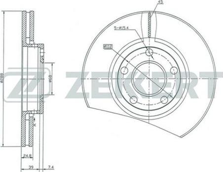Zekkert BS-5083 - Тормозной диск abcparts.ee