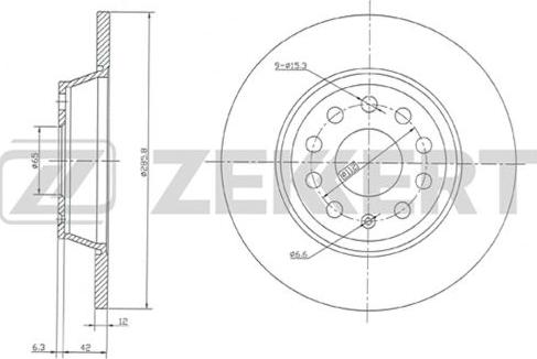 Zekkert BS-5398 - Тормозной диск abcparts.ee