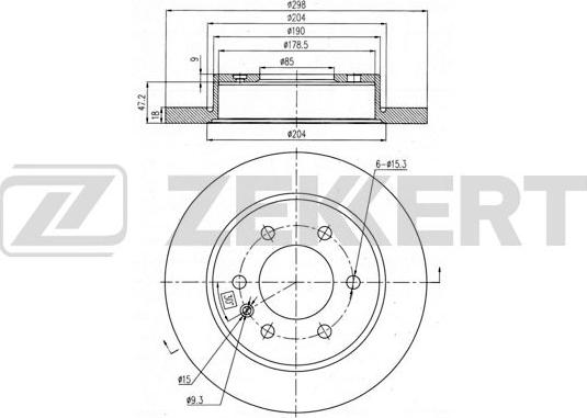 Zekkert BS-6429 - Тормозной диск abcparts.ee