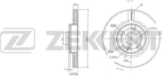 Zekkert BS-6096 - Тормозной диск abcparts.ee