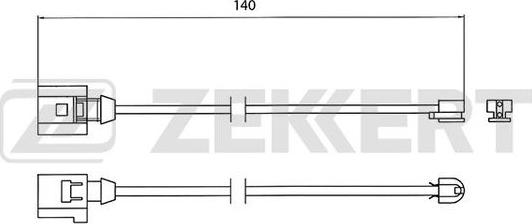 Zekkert BS-8023 - Сигнализатор, износ тормозных колодок abcparts.ee