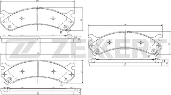 Zekkert BS-2452 - Тормозные колодки, дисковые, комплект abcparts.ee