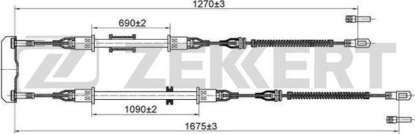 Zekkert BZ-1030 - Тросик, cтояночный тормоз abcparts.ee