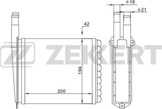 Zekkert MK-5111 - Теплообменник, отопление салона abcparts.ee