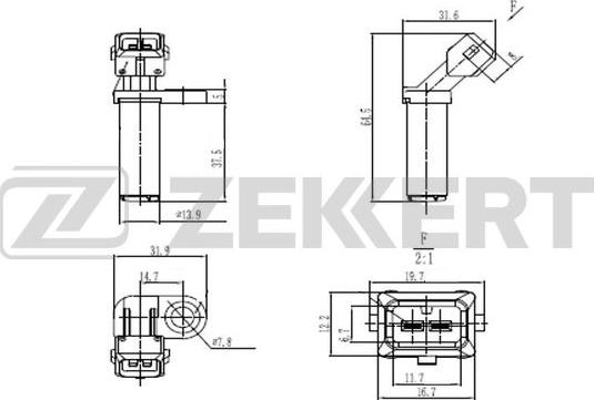 Zekkert SE-4047 - Датчик положения Коленвала, RPM abcparts.ee