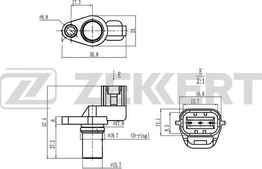 Zekkert SE-5012 - Датчик положения Распредвала abcparts.ee