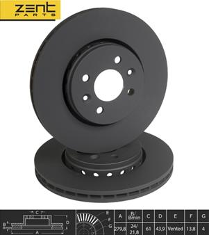 ZENTPARTS Z06256 - Тормозной диск abcparts.ee