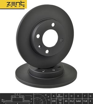 ZENTPARTS Z06264 - Тормозной диск abcparts.ee