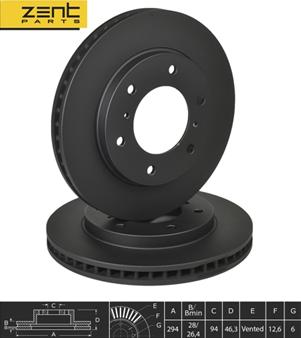 ZENTPARTS Z06278 - Тормозной диск abcparts.ee