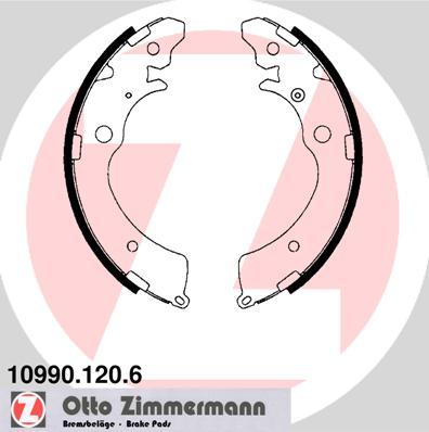 Zimmermann 10990.120.6 - Комплект тормозных колодок, барабанные abcparts.ee