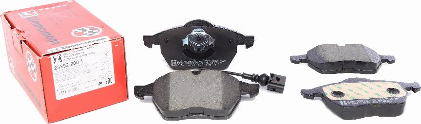 Zimmermann 23392.200.1 - Тормозные колодки, дисковые, комплект abcparts.ee