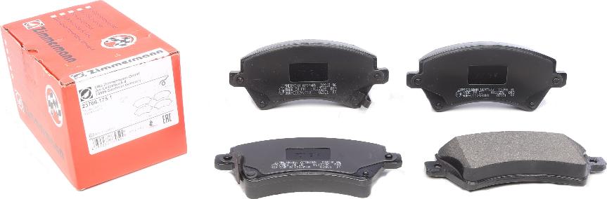 Zimmermann 23766.175.1 - Тормозные колодки, дисковые, комплект abcparts.ee