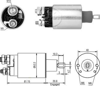 ZM ZM 481 - Тяговое реле, соленоид, стартер abcparts.ee