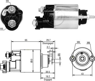 ZM ZM4705 - Тяговое реле, соленоид, стартер abcparts.ee