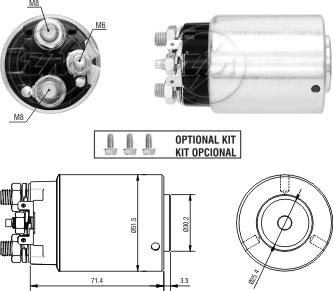 ZM ZM 5-861 - Тяговое реле, соленоид, стартер abcparts.ee
