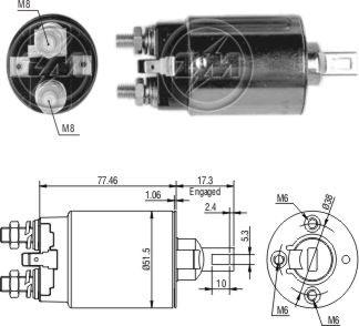 ZM ZM-691 - Тяговое реле, соленоид, стартер abcparts.ee