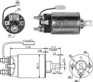 ZM ZM-693 - Тяговое реле, соленоид, стартер abcparts.ee