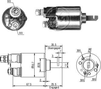 ZM ZM606 - Тяговое реле, соленоид, стартер abcparts.ee