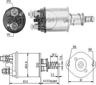 ZM ZM-615 - Тяговое реле, соленоид, стартер abcparts.ee