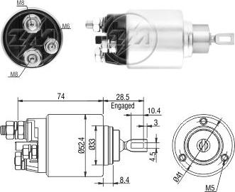 ZM ZM6381 - Тяговое реле, соленоид, стартер abcparts.ee