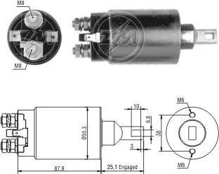ZM ZM1891 - Тяговое реле, соленоид, стартер abcparts.ee