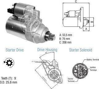 ZM ZM 80.125.02 - Стартер abcparts.ee