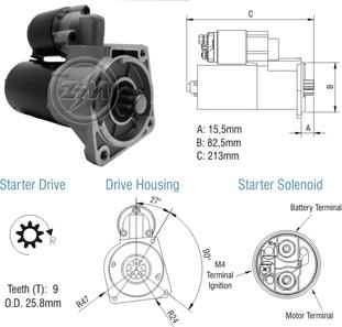 ZM ZM 80.120.01 - Стартер abcparts.ee