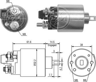ZM ZM 3-482 - Тяговое реле, соленоид, стартер abcparts.ee