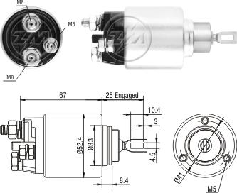 ZM ZM3381 - Тяговое реле, соленоид, стартер abcparts.ee