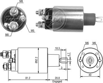 ZM ZM 2-485 - Тяговое реле, соленоид, стартер abcparts.ee