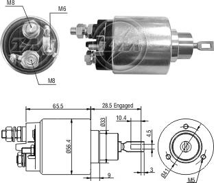 ZM ZM-2479 - Тяговое реле, соленоид, стартер abcparts.ee