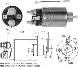 ZM ZM-2699 - Тяговое реле, соленоид, стартер abcparts.ee