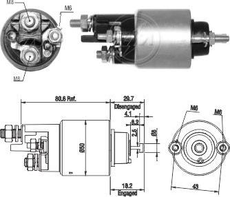 ZM ZM2708 - Тяговое реле, соленоид, стартер abcparts.ee