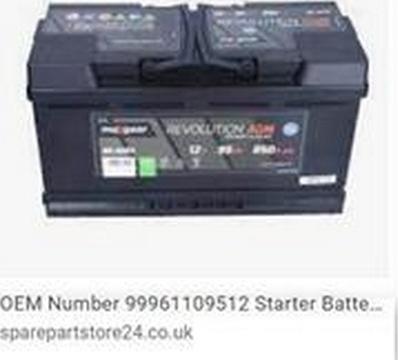 ZPY 99961109512 - Стартерная аккумуляторная батарея, АКБ abcparts.ee