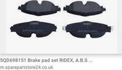 ZPY 5QD 698 151 - Тормозные колодки, дисковые, комплект abcparts.ee