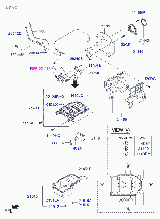 KIA-HYUNDAI 21443-4A001 - Seal - oil rear abcparts.ee